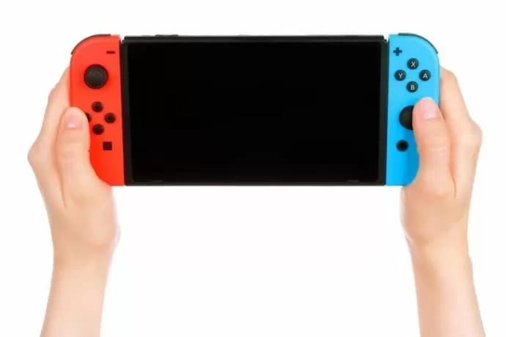 Nintendo switch em fundo branco