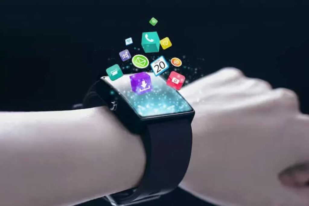 ícones de aplicativos em smartwatch