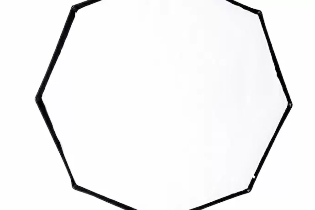 Softbox octogonal em um fundo branco